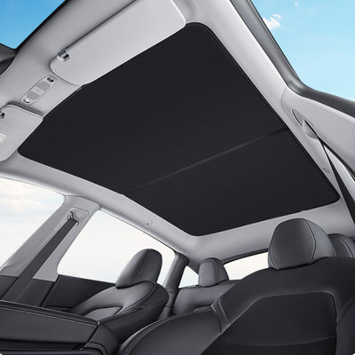 Tesla Model Y Glass Roof Sunshade Black or White Sunroof Window UV Cover - 2020-2024