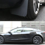 Tesla NEW Model 3 HIGHLAND Mud Flaps 4pcs TPE Flexible Front Rear BLACK 2024-2025