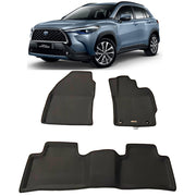 3D floor mats for TOYOTA COROLLA CROSS XPE Textured look RHD Front and Rear 2020-2024