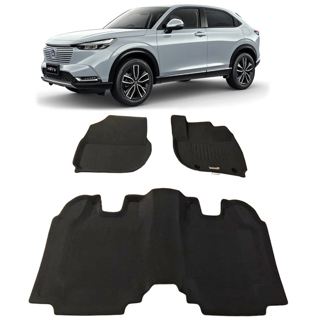 3D floor mats for HONDA HRV XPE Textured look RHD Front and Rear 2023-2024