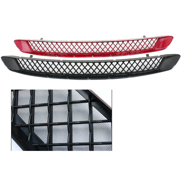 TESLA MODEL Y Front Vent Grille Insert Insect Mesh BLACK RED - 2020-2024