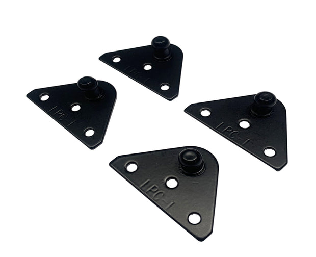 Brackets Straight For Gas Struts 10MM Ball Black Zinc (4PCS)