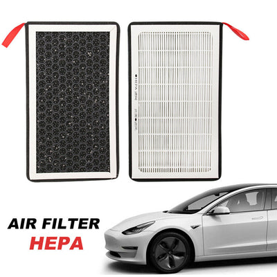 Tesla Model 3 Air Conditioner Air Filter HEPA 2x Pack with Activated Carbon 2017-2023