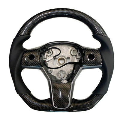 TESLA MODEL 3 - REAL CARBON FIBER Steering Wheel Heated - 2019-2023