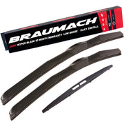 Braumach Front Rear Wiper Blades HYBRID for BMW X5 F15 F85 SUV 2013-2016