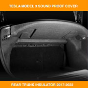 Tesla Model 3 Car Rear Trunk Soundproof Cotton Mat cover 2017-2023