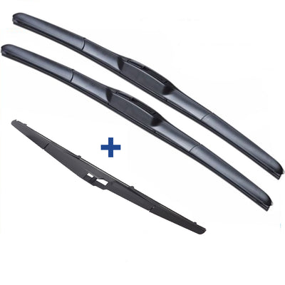 Wiper Blades Hybrid Aero For Kia Cerato Hatch 2004-2008 FRT PAIR & REAR 3 xBL