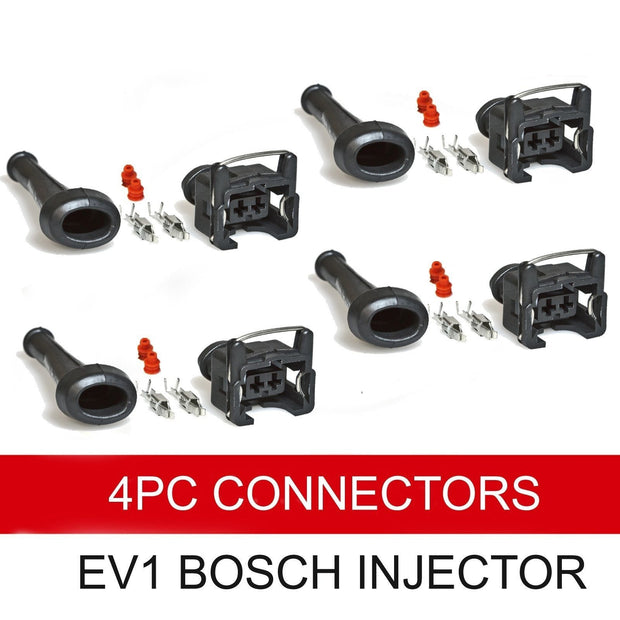 Bosch Ev1 Injector Connector Plug Boot And Pins 4Pcs BRAUMACH Auto Parts & Accessories 