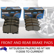 Brake Pads Front & Rear for Mitsubishi Pajero NT NS NW NX 2006-2014 BRAUMACH Auto Parts & Accessories 