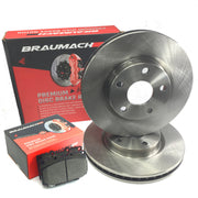 Rear Set Brake Pads + Disc Rotors for Holden Commodore  VZ Ute 3.6 i V6 Dual Fuel LPG 2006-