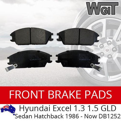 Front Brake Pads For HYUNDAI Excel 1.3 1.5 GLD Sedan Hatchback 1986 - 2000 DB1252 BRAUMACH Auto Parts & Accessories 