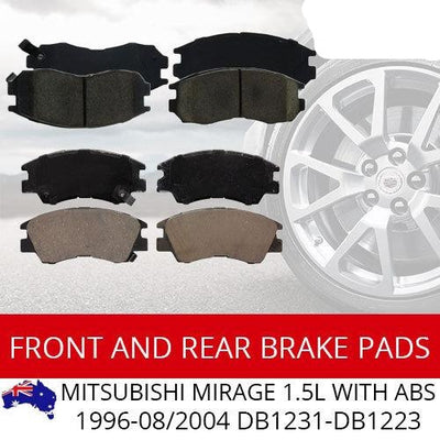 FRONT BRAKES and REAR BRAKES PAD For MITSUBISHI MIRAGE 1.5L 96-08-04 DB1223-DB1231 BRAUMACH Auto Parts & Accessories 