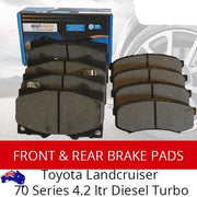 Front Rear Brake Pads For TOYOTA For Landcruiser 70 Series 4.2 ltr Diesel Turbo BRAUMACH Auto Parts & Accessories 