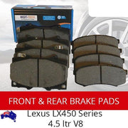 Front Rear Brake Pads Kit - For LEXUS LX450 Series 4.5 ltr BRAUMACH Auto Parts & Accessories 