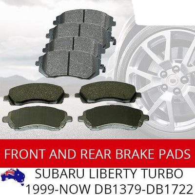 FRONT REAR BRAKE PADS SUBARU LIBERTY 3.0 2.0 2.5 2004 - 2009 DB1722 DB1379 BRAUMACH Auto Parts & Accessories 
