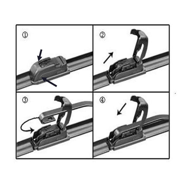 Kia Sorento Wiper Blades Aero For SUV 2009-2014 FRT PAIR & REAR 3 x BLADES BRAUMACH Auto Parts & Accessories 