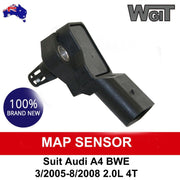 MAP Sensor For Audi A4 BWE 3-05-8-08 2.0L 4CYL Turbo OEM Quality BRAUMACH Auto Parts & Accessories 