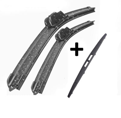 Mitsubishi Grandis Wiper Blades Aero For VAN 2004-2010 FRONT PAIR & REAR 3 xBL BRAUMACH Auto Parts & Accessories 