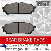 Rear Brake Pads For SUBARU 2.5 X XS XT AWD TMPI Sedan Wagon 2003 - 2009 DB1672 BRAUMACH Auto Parts & Accessories 