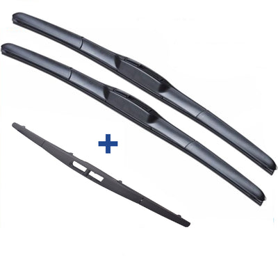 Wiper Blades Hybrid Aero For Honda Jazz Hatch 2014-2017 FRT PAIR &amp; REAR 3 xBL