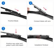 Wiper Blades Aero Citroen C5 (For X7) WAGON 2008-2016 FRONT PAIR & REAR