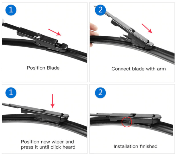 Wiper Blades Aero Citroen C5 (For X7) WAGON 2008-2016 FRONT PAIR & REAR