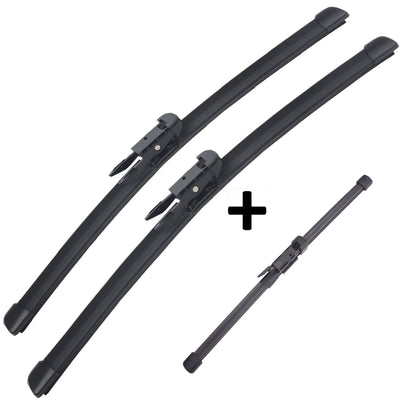 BMW 1 Series Wiper Blades Front Rear for 2004-2012 E81 E82 E87 E88 3x Blades