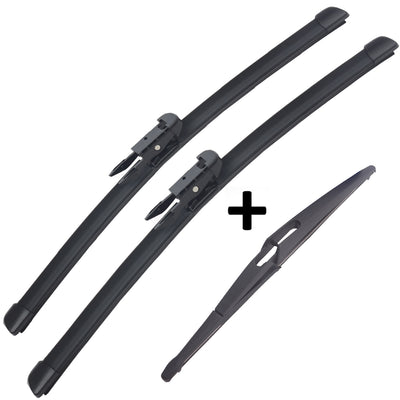 Braumach Front Rear Wiper Blades Aero for Alfa Romeo MiTo Hatch 2008-2018