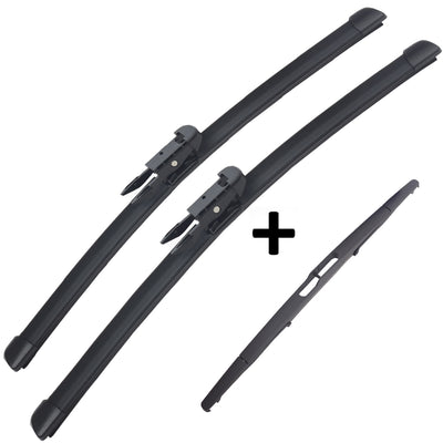 Wiper Blades Aero Peugeot 307 (For T5, T6) HATCH 2005-2007 FRONT PAIR & REAR