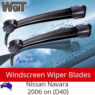 Windscreen Wiper Blades For for Nissan Navara 2006 on (D40) - Aero Design (PAIR) BRAUMACH Auto Parts & Accessories 