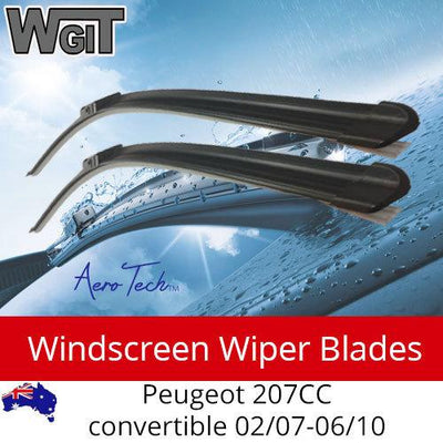 Windscreen Wiper Blades For for Peugeot 207CC convertible 02-07-06-10 - Aero Design (PAIR) BRAUMACH Auto Parts & Accessories 