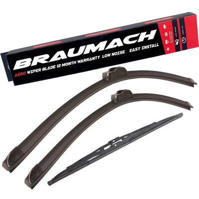 Wiper Blades Aero Audi A4 Avant (For S4) WAGON 2002-2003 FRONT PAIR & REAR BRAUMACH Auto Parts & Accessories 