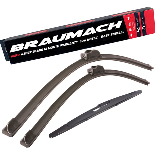 Wiper Blades Aero For Citroen Xantia WAGON 1999-2001 FRONT PAIR & REAR BRAUMACH Auto Parts & Accessories 