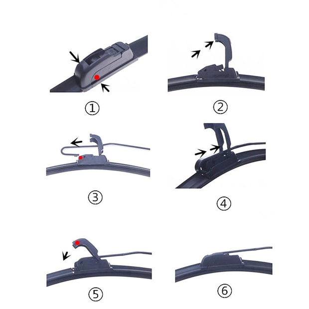 Wiper Blades Aero For Toyota Corolla (For ZZE122R) HATCH 2001-2007 FRONT PAIR BRAUMACH Auto Parts & Accessories 