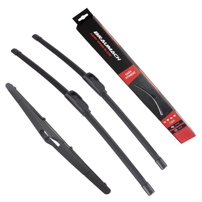 Wiper Blades Aero For Toyota RAV4 (For 40R Series) SUV 2012-2015 FRONT PAIR & REAR BRAUMACH Auto Parts & Accessories 