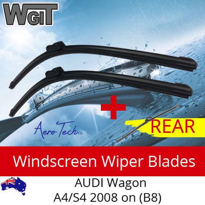 Wiper Blades Aero Kit Front Rear For AUDI Wagon A4-S4 2008 on (B8) - 3 Blades BRAUMACH Auto Parts & Accessories 