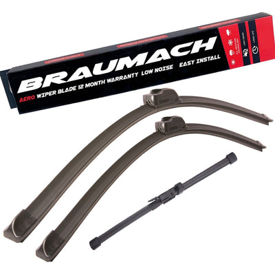 Wiper Blades Aero MINI Clubman (For R55, R55 LCI) HATCH 2002-2006 FRONT PAIR & REAR BRAUMACH Auto Parts & Accessories 