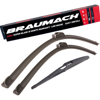 Wiper Blades Aero MINI Cooper (For R56) HATCH 2007-2012 FRONT PAIR & REAR BRAUMACH Auto Parts & Accessories 