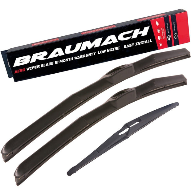 Wiper Blades Hybrid Aero Chrysler 300C (For Touring) WAGON 2006-2009 FRONT PAIR & REAR BRAUMACH Auto Parts & Accessories 