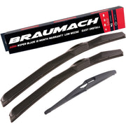 Wiper Blades Hybrid Aero For Citroen C2 HATCH 2004-2008 FRONT PAIR & REAR BRAUMACH Auto Parts & Accessories 