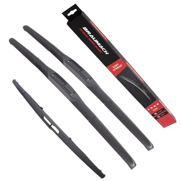 Wiper Blades Hybrid Aero For Citroen C3 HATCH 2002-2010 FRONT PAIR & REAR BRAUMACH Auto Parts & Accessories 