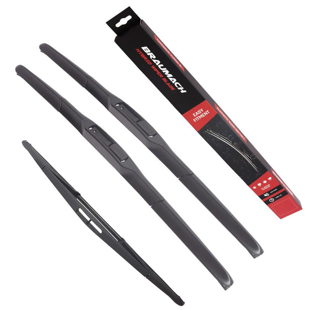 Wiper Blades Hybrid Aero For Daihatsu Charade HATCH 1996-2000 FRONT PAIR & REAR BRAUMACH Auto Parts & Accessories 