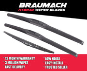 Wiper Blades Hybrid Aero For Hyundai Terracan SUV 2001-2008 FRONT PAIR & REAR BRAUMACH Auto Parts & Accessories 