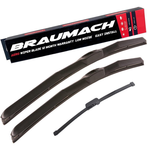 Wiper Blades Hybrid Aero For Kia pro_cee'd JD HATCH 2014-2016 FRONT PAIR & REAR BRAUMACH Auto Parts & Accessories 