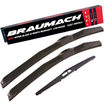 Wiper Blades Hybrid Aero For Saab 42983 HATCH 1997-2005 FRT PAIR & REAR 3xBLD BRAUMACH Auto Parts & Accessories 