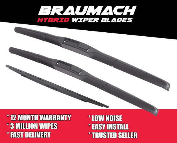 Wiper Blades Hybrid Aero Holden Commodore (For VT, VX, VY, VZ) WAGON 1997-2006 FRONT PAIR & REAR BRAUMACH Auto Parts & Accessories 