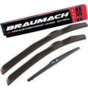 Wiper Blades Hybrid Aero Suzuki Alto (For GF) HATCH 2009-2016 FRONT PAIR & REAR BRAUMACH Auto Parts & Accessories 