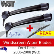 Wiper Blades Kit Front Rear For FORD Fiesta 2006-2008 (WQ) Aero Design 3 x Blades BRAUMACH Auto Parts & Accessories 