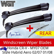 Wiper Blades Kit Front Rear For Honda CR-V-MY07 OEM Style Aero 02-07 01-08 Blade BRAUMACH Auto Parts & Accessories 